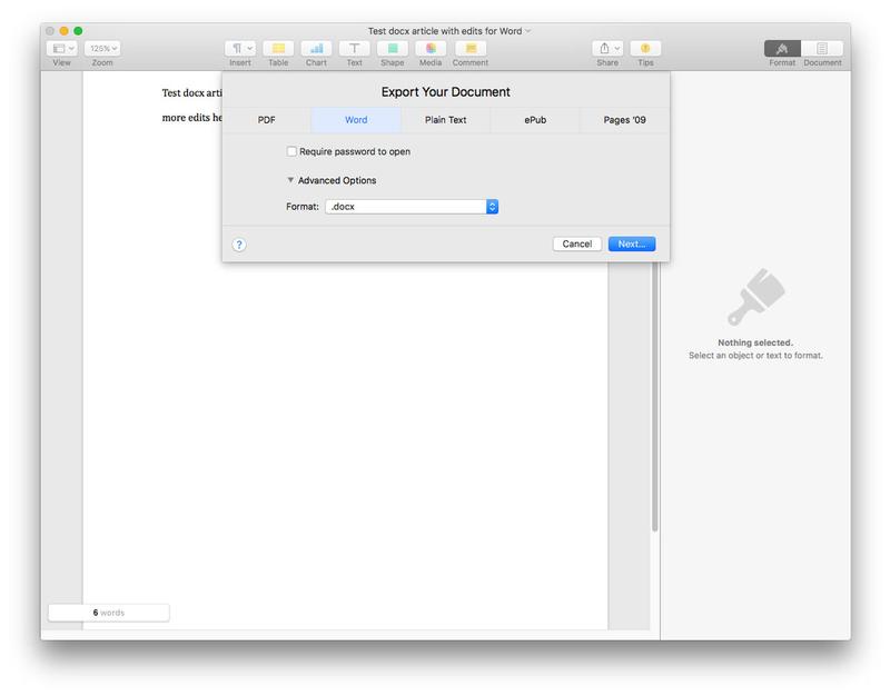 Cómo editar archivos docx en Mac: páginas