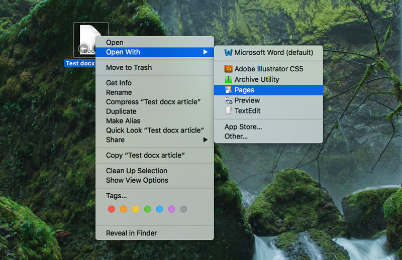 Cómo editar archivos docx en Mac: páginas
