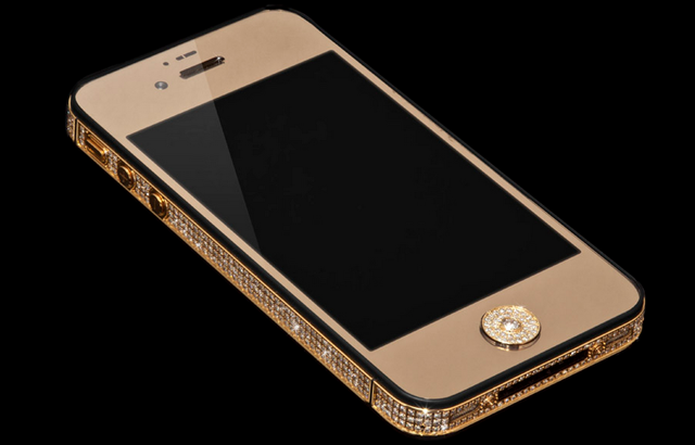 iPhone-5-1 con incrustaciones de oro y diamantes 