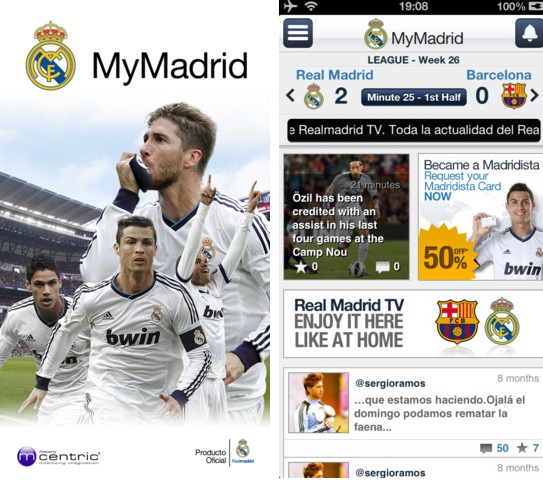 Aplicación Real Madrid 