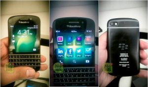 BlackBerry N-Series (X10) en la foto ejecutando BlackBerry 10 OS en tomas claras