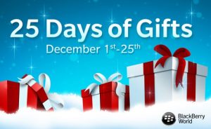 BlackBerry anuncia 25 Days of Giifts de aplicaciones premium gratuitas a partir del 1 de diciembre