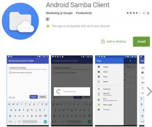 El cliente Samba desarrollado por Google debuta en Play Store