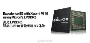 El teléfono inteligente insignia Xiaomi Mi 10 vendrá con LPDDR5 RAM