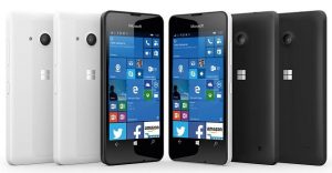 La prensa Microsoft Lumia 550 renderiza la superficie