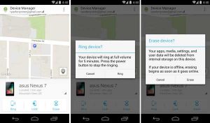 Lanzamiento de la aplicación Android Device Manager en Google Play Store