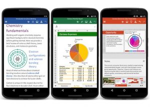Lanzamiento de las aplicaciones de Microsoft Office (Word, Excel y PowerPoint) para Android