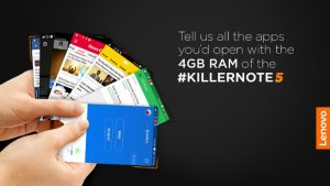 Lenovo espera lanzar una variante de RAM de 4 GB de K5 Note en India