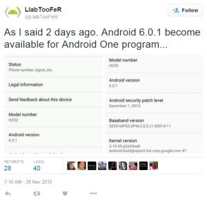 Los teléfonos Android One comienzan a recibir la actualización de Android 6.0.1 Marshmallow