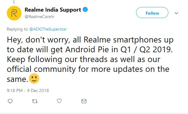 realme-smartphons-android-pie-update-q1-q2-2019 