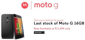 Moto G rumbo a la jubilación en India;  Último stock de 16 GB disponible por Rs.  11999