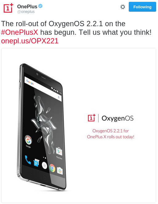 oneplus-x-oxygenos-2-2-1-actualización-tweet 