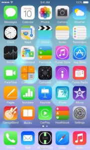 Presunta captura de pantalla de iOS 8 que se ejecuta en superficies de iPhone 6