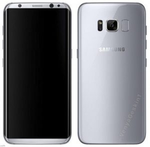Presunto render de prensa de la superficie del Samsung Galaxy S8 en línea