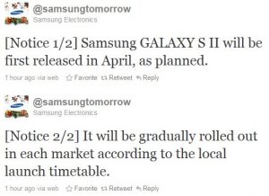 Samsung Galaxy S II llegará este abril