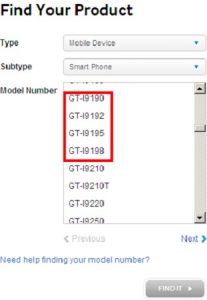 Samsung Galaxy S4 Mini supuestamente visto en el sitio web oficial de Samsung