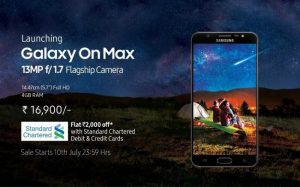 Samsung lanza Galaxy On Max con cámara trasera de 13 MP f / 1.7 y procesador Helio P25