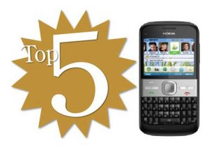 Top 5 teléfonos inteligentes por debajo de Rs.  10,000 [March 2012]