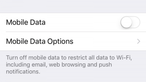 Cómo desactivar los datos móviles en iPhone