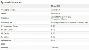 Meizu MX6 aparece en Geekbench con Helio X20 SoC y 4 GB de RAM