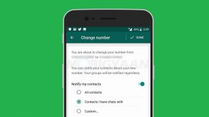 WhatsApp pronto podría permitirle notificar a sus contactos sobre el cambio de su número