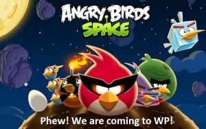 ¡Uf!  Angry Birds Space llegará a Windows Phone